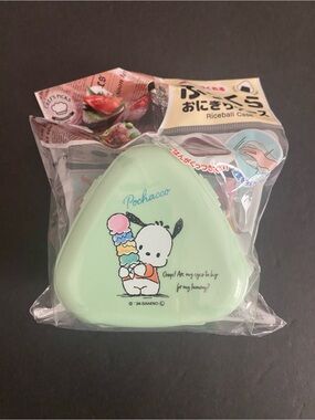 Sanrio Pochacco Mint Green Triangle Riceball Case